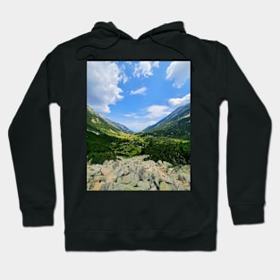 Stunning mountain view, sky and ground all in one Hoodie